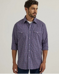 Wrangler® Men's Wrinkle Resistant LS Plaid Snap