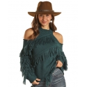 Rock and Roll Cowgirl® Ladies' Angled Fringe Sweater
