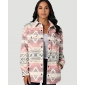 Wrangler® Ladies' Pink/Grey Aztec Shacket