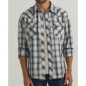 Wrangler® Men's WFS L/S Plaid Snap