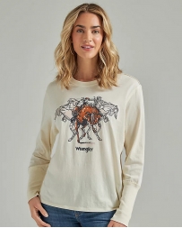 Wrangler® Ladies' Bucking Horse LS Graphic Tee