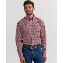 Wrangler® Men's GS LS 1 Pocket Button Print