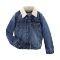 Wrangler® Girls' Sherpa Lined Denim Jacket