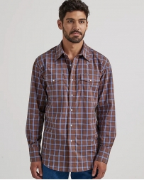 Wrangler® Men's Wrinkle Resistant LS Plaid Snap