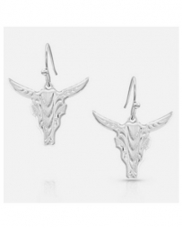 Montana Silversmiths® Ladies' Chiseled Steer Head Earrings