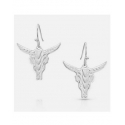 Montana Silversmiths® Ladies' Chiseled Steer Head Earrings