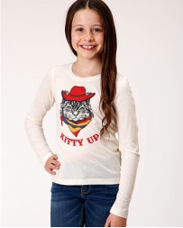 Roper® Girls' Kitty Up LS Tee