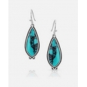 Montana Silversmiths® Ladies' Oasis Waters Oval Turquoise Earrings