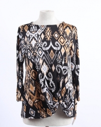 Ladies' Twist Front Aztec Top