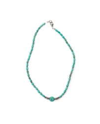 West & Co.® Ladies' 17" Dainty Green Turq Necklace