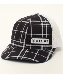 Ariat® Plaid Black/White Cap