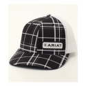 Ariat® Plaid Black/White Cap