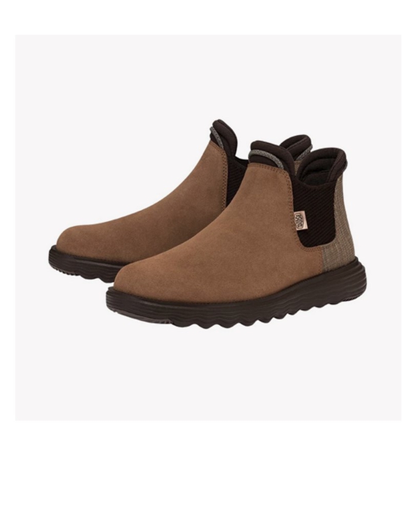 Hey Dude Shoes Ladies Branson Boot Suede Cognac Fort Brands