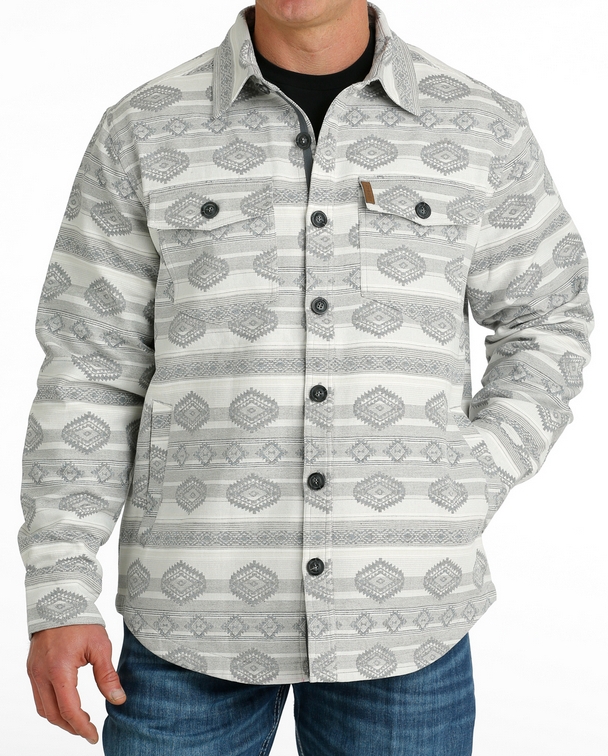 話題の人気 Cinch® Brands Fort - Blue Lt Jacket Shirt Jaquard Men's ジャケット・アウター