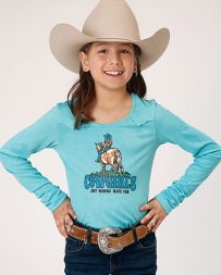 Roper® Girls' Cowgirls Wanna Have Fun LS Tee