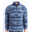 Hooey® Men's Fleece 1/4 Zip Navy Aztec