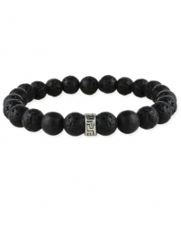 Men's Black Lava Bead Bracelet