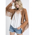 Vocal® Ladies' Western Cropped Fringe Jacket