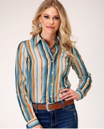 Roper® Ladies' Watercolor Stripe LS Top