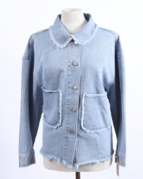 Ladies' TIA Raw Edge Denim Jacket