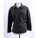 Ladies' Solid Charcoal Flannel Shirt