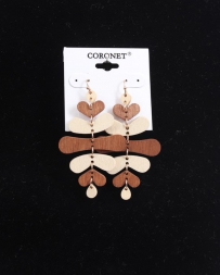 Coronet® Jewelry Ladies' Organic Wood Shape Earrings