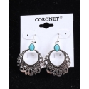 Coronet® Jewelry Ladies' Turq/Silver Drop Earrings