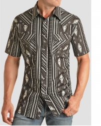 Rock & Roll Cowboy® Men's SS Aztec Woven Snap Shirt