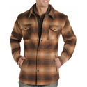 Rock & Roll Cowboy® Men's Plaid Shirt Jacket Brown
