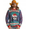 Rock & Roll Cowboy® Men's Dale Ugly Xmas Sweater Blu