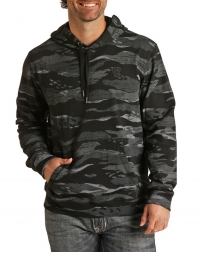 Rock & Roll Cowboy® Men's Camo Print Hoodie Black