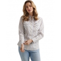 Wrangler® Ladies' Blue Striped Western Shirt