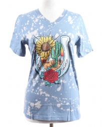 Ladies' Floral Desert Graphic Tee 3x