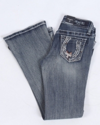 Grace in LA Girls' Horseshoe Pocket Bootcut Jean