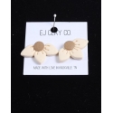 Ladies' Ivory Flower Studs