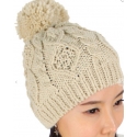 Ladies' Chunky Knit Pom Pom Beanie