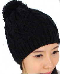 Ladies' Chunky Knit Pom Pom Beanie