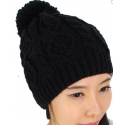 Ladies' Chunky Knit Pom Pom Beanie