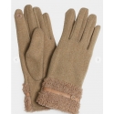 Ladies' Fur Cuff Gloves