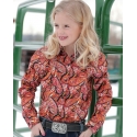 Cruel® Girls' LS Printed Western Top