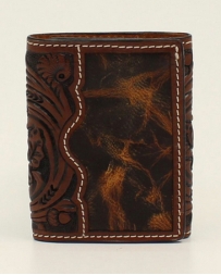 3D Belt Company® Men's Acorn Tooled Trifold Wallet