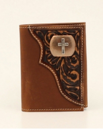 3D Belt Company® Men's Floral Tooled Trifold Wallet
