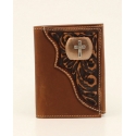 3D Belt Company® Men's Floral Tooled Trifold Wallet