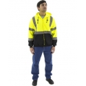 Men's Hi Vis Hooded Full Zip Sweatshirt