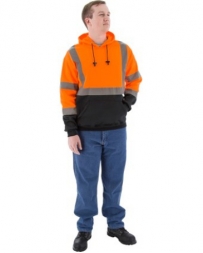 Men's Hi Vis Hooded Pullover Sweashirt