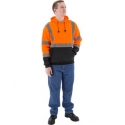 Men's Hi Vis Hooded Pullover Sweashirt