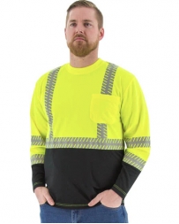 Men's Hi Vis LS Chainsaw Stripe Class 2