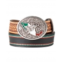 Ariat® Boys' Mexican Flag Tooled Belt