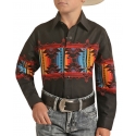 Panhandle® Boys' Aztec Print LS Snap Shirt