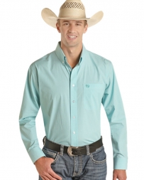 Panhandle® Men's LS Linen Look Shirt Turquoise